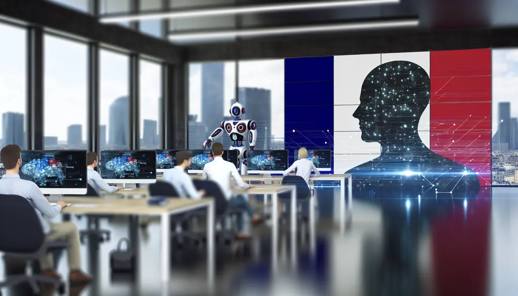 Des ingénieurs parisiens de Mistral AI, symboles d’innovation française.