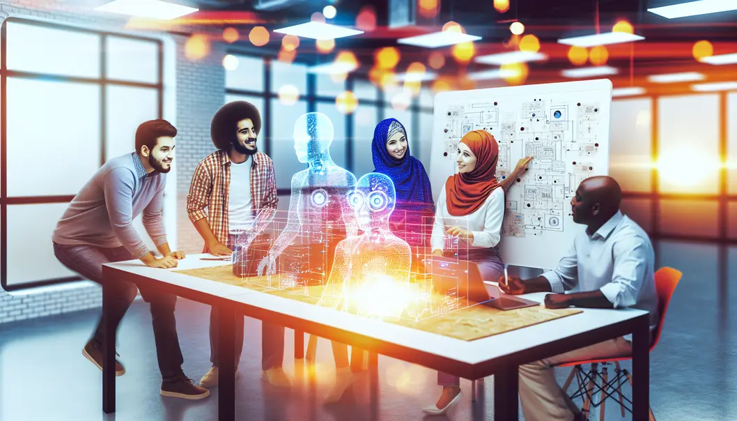 Des ingénieurs parisiens de Mistral AI, symboles d’innovation française.